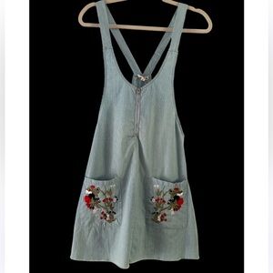POL Coverall Embroidered Dress NWT